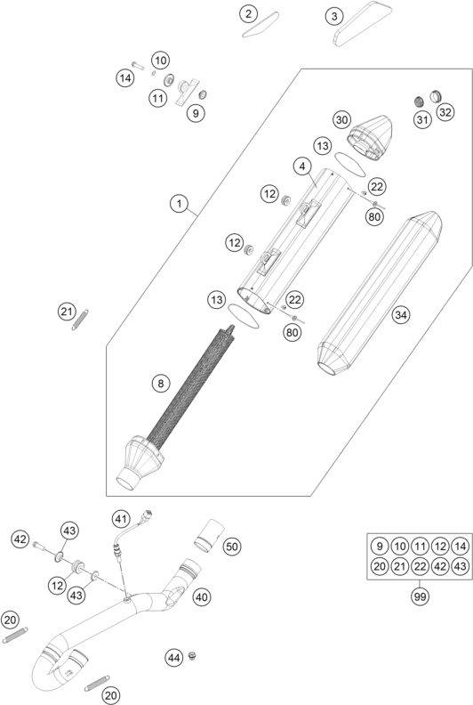Náhled schématu EXHAUST SYSTEM