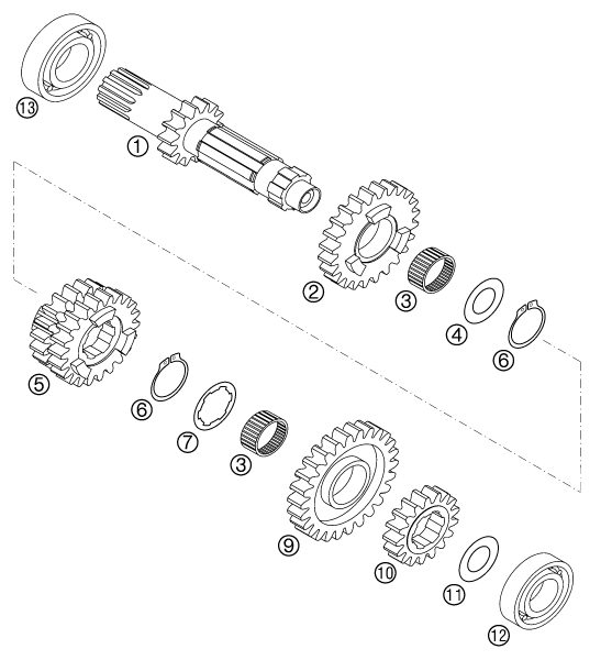 Náhled schématu TRANSMISSION I - MAIN SHAFT