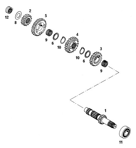 Náhled schématu TRANSMISSION I - MAIN SHAFT