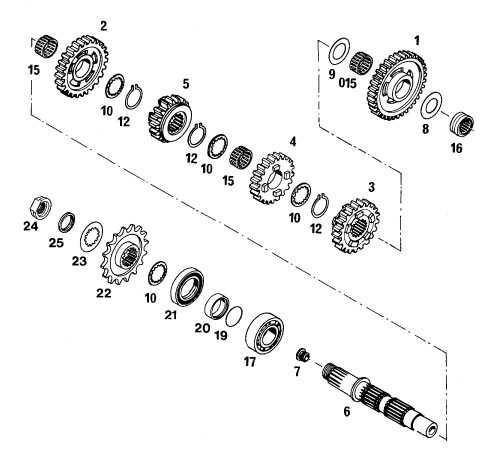 Náhled schématu TRANSMISSION II - COUNTERSHAFT