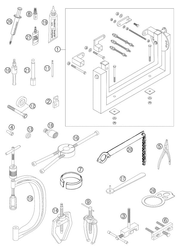 Náhled schématu Special tools (engine)
