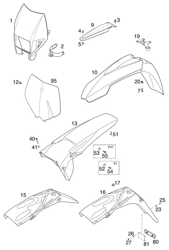Náhled schématu MASK, FENDERS
