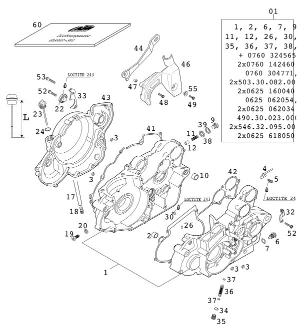 Náhled schématu ENGINE CASE