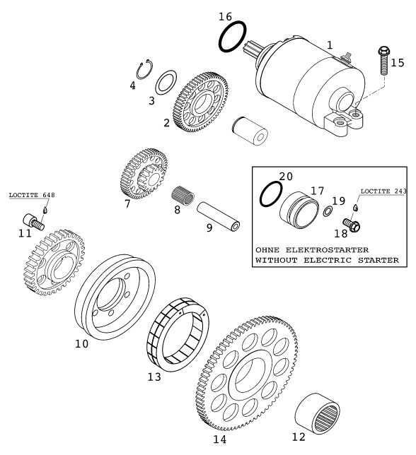 Náhled schématu ELECTRIC STARTER
