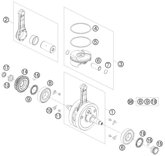 Náhled schématu CRANKSHAFT, PISTON