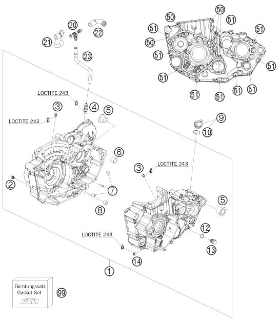 Náhled schématu ENGINE CASE