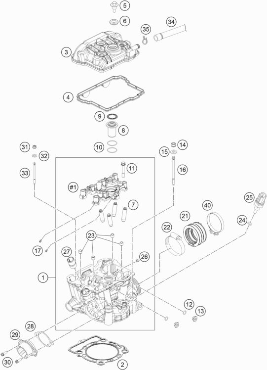 Náhled schématu CYLINDER HEAD