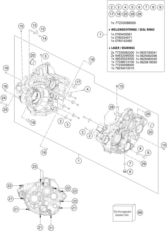 Náhled schématu ENGINE CASE