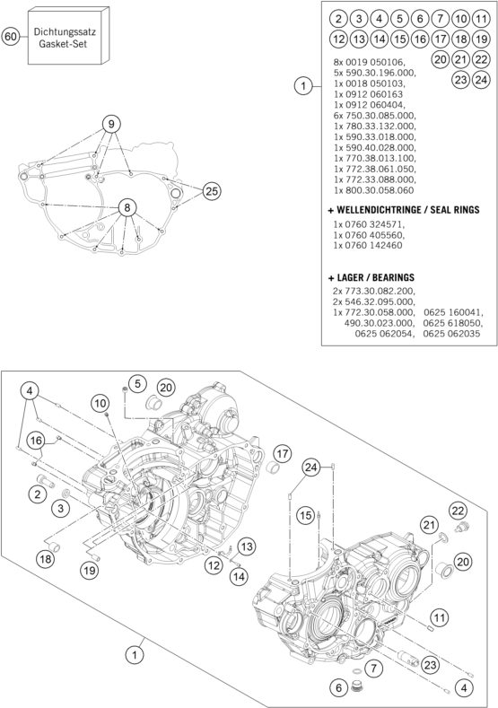 Náhled schématu ENGINE CASE