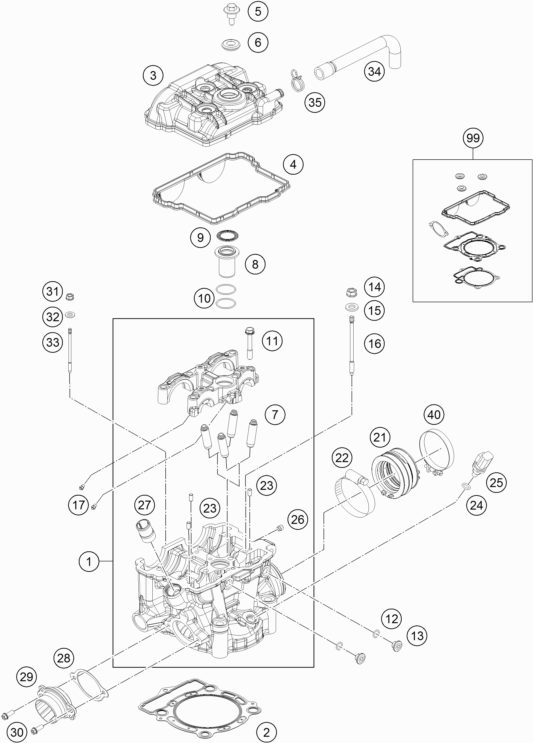 Náhled schématu CYLINDER HEAD