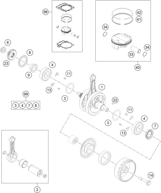 Náhled schématu CRANKSHAFT, PISTON
