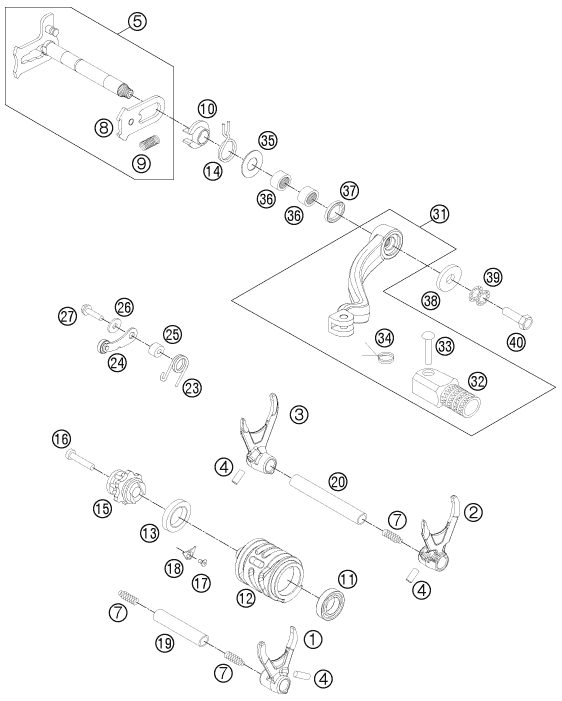 Náhled schématu SHIFTING MECHANISM