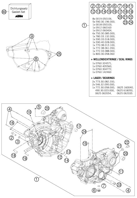 Náhled schématu ENGINE CASE