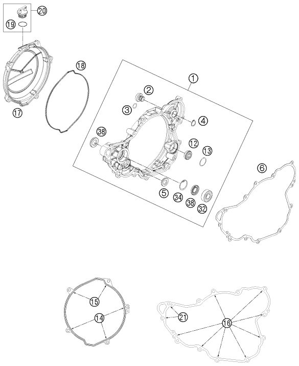 Náhled schématu CLUTCH COVER
