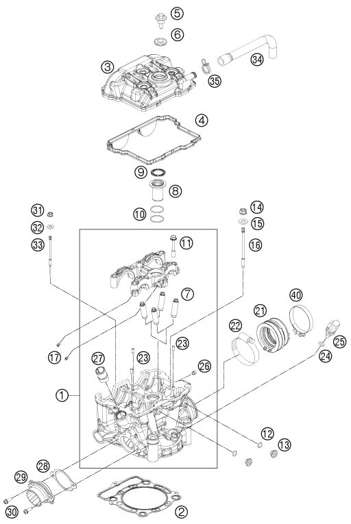 Náhled schématu CYLINDER HEAD