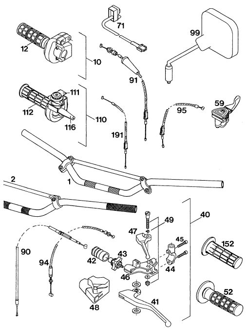 Náhled schématu HANDLEBAR, CONTROLS