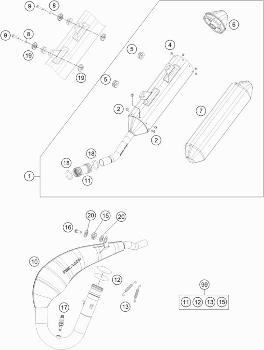 Náhled schématu EXHAUST SYSTEM