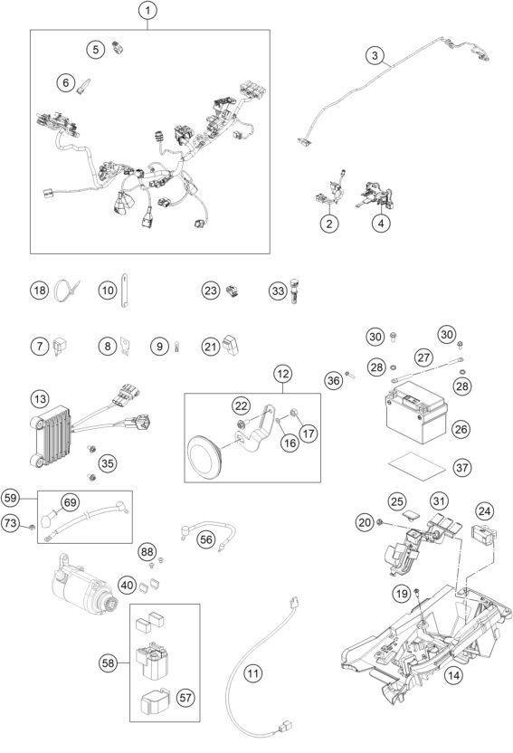 Náhled schématu WIRING HARNESS