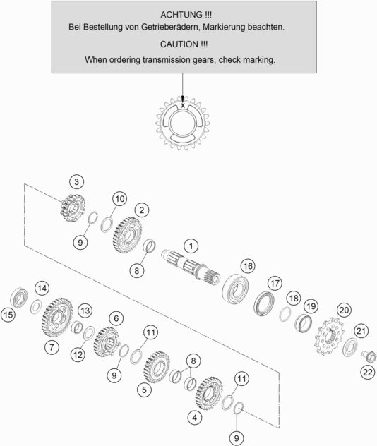 Náhled schématu TRANSMISSION II - COUNTERSHAFT