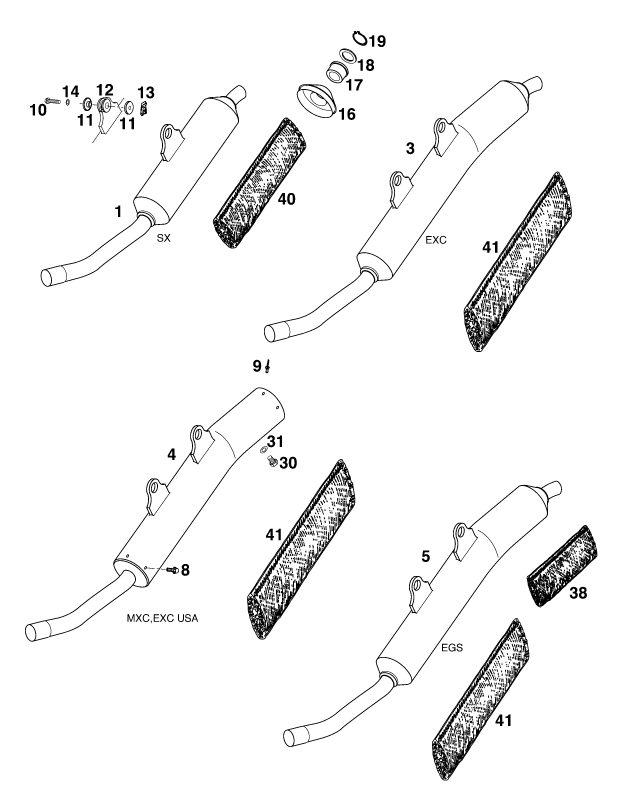 Náhled schématu EXHAUST SYSTEM