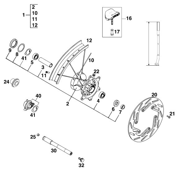Náhled schématu FRONT WHEEL