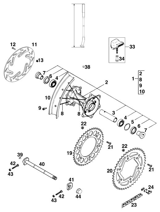 Náhled schématu REAR WHEEL