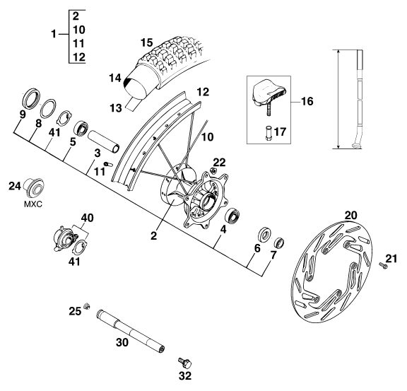 Náhled schématu FRONT WHEEL