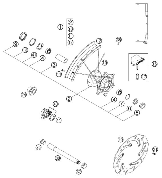 Náhled schématu FRONT WHEEL