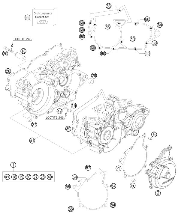 Náhled schématu ENGINE CASE