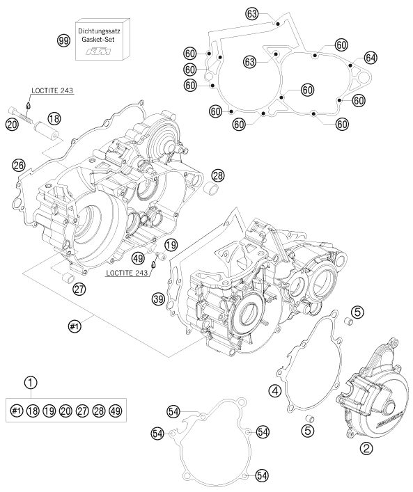 Náhled schématu ENGINE CASE