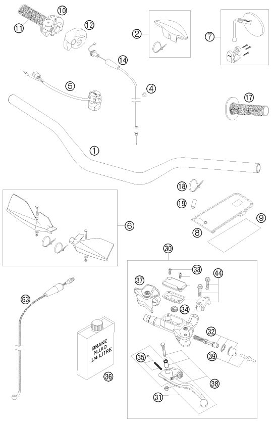Náhled schématu HANDLEBAR, CONTROLS
