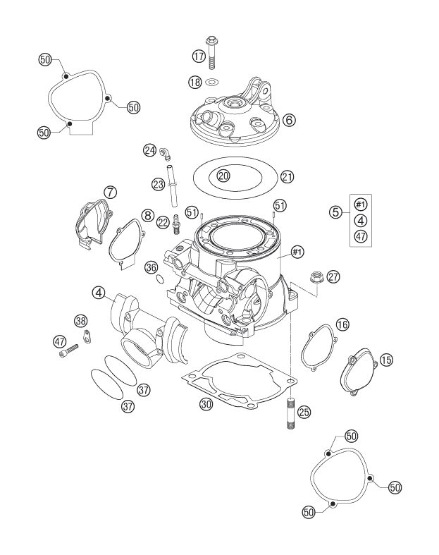 Náhled schématu CYLINDER, CYLINDER HEAD
