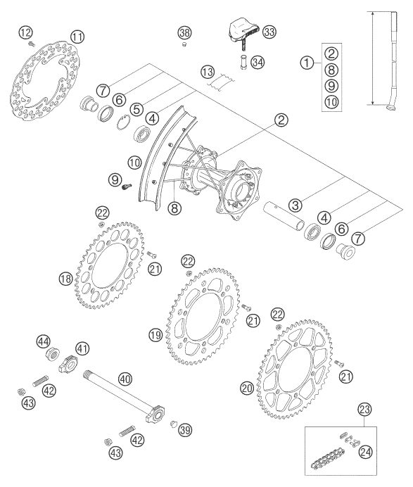 Náhled schématu REAR WHEEL