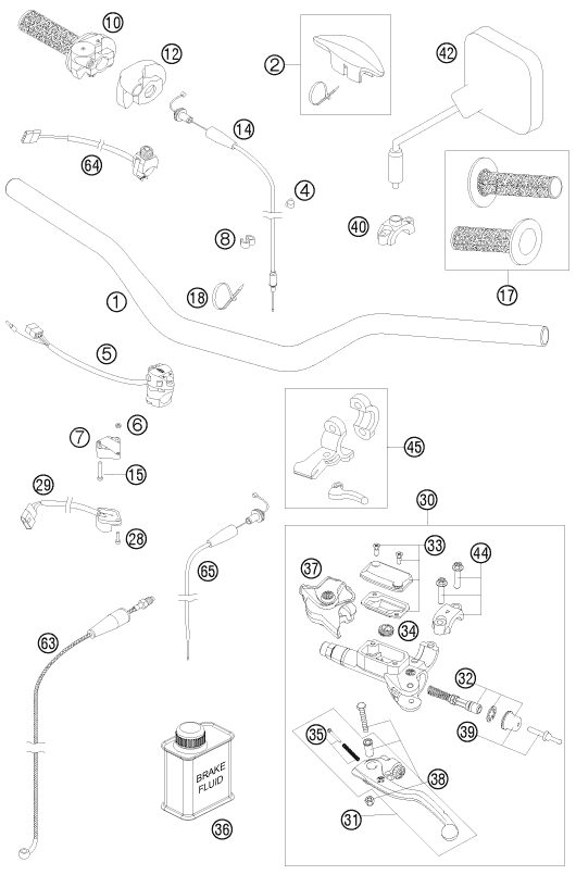 Náhled schématu HANDLEBAR, CONTROLS