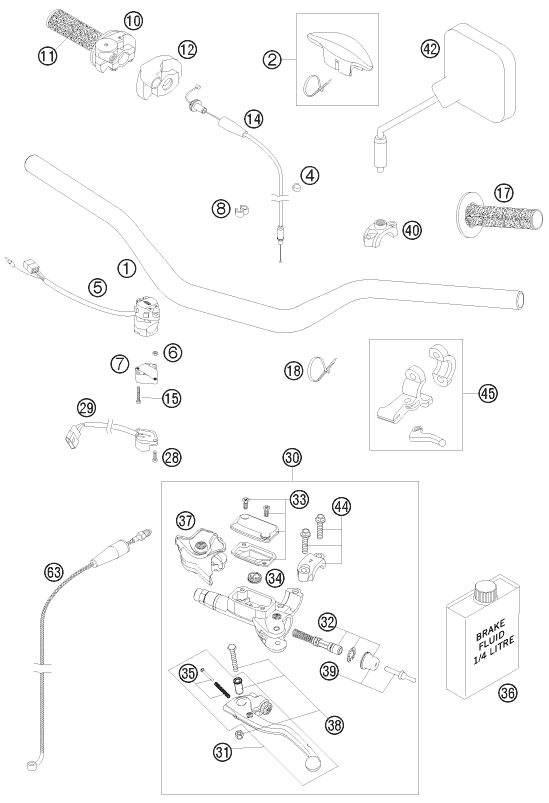Náhled schématu HANDLEBAR, CONTROLS