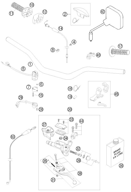 Náhled schématu HANDLEBAR, CONTROLS