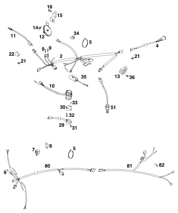 Náhled schématu WIRING HARNESS