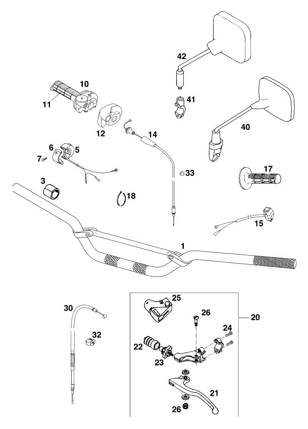 Náhled schématu HANDLEBAR, CONTROLS