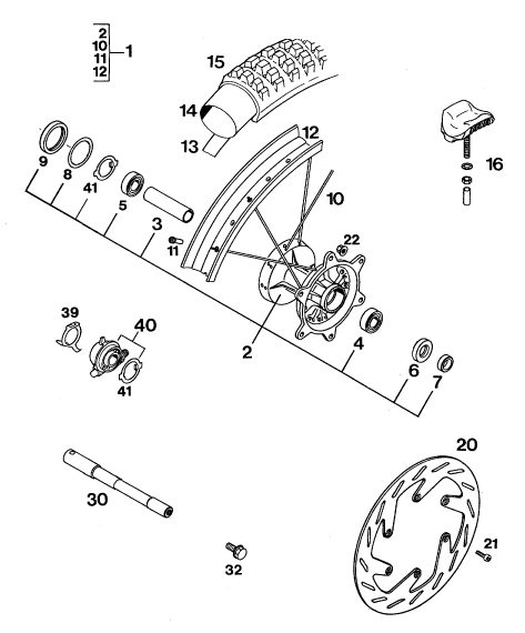 Náhled schématu FRONT WHEEL