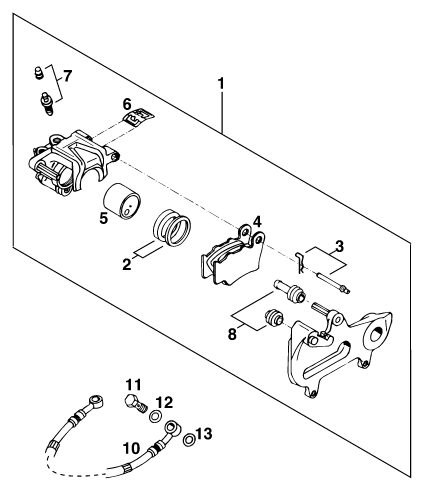 Náhled schématu REAR BRAKE CALIPER