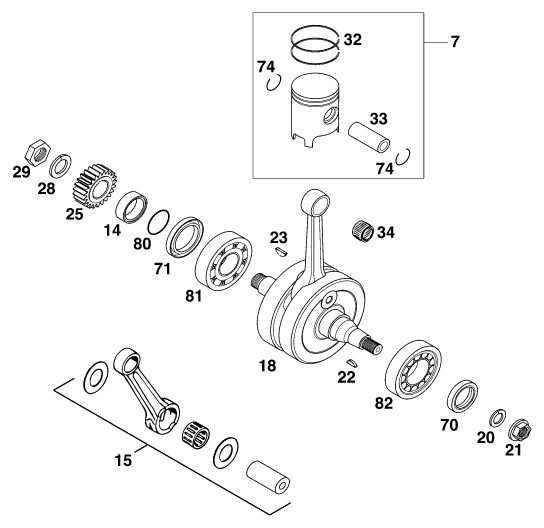 Náhled schématu CRANKSHAFT, PISTON