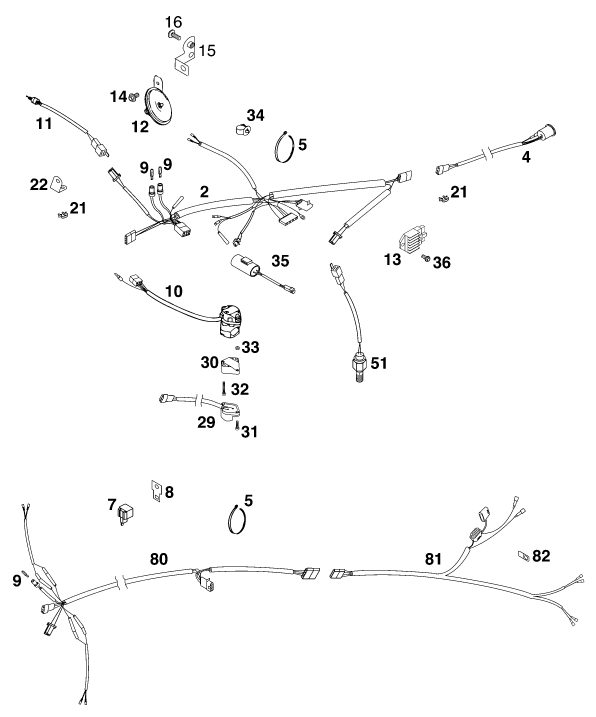 Náhled schématu WIRING HARNESS