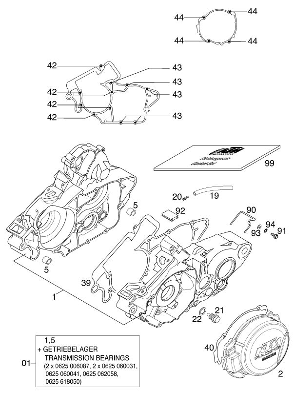 Náhled schématu ENGINE CASE