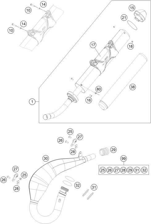 Náhled schématu EXHAUST SYSTEM