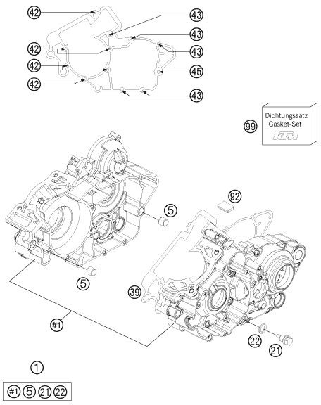 Náhled schématu ENGINE CASE