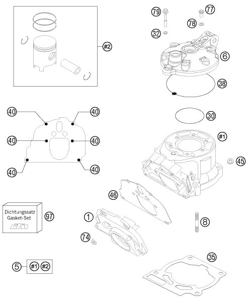 Náhled schématu CYLINDER, CYLINDER HEAD