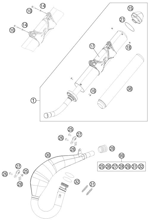Náhled schématu EXHAUST SYSTEM