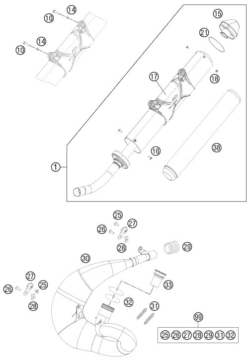 Náhled schématu EXHAUST SYSTEM