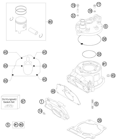 Náhled schématu CYLINDER, CYLINDER HEAD
