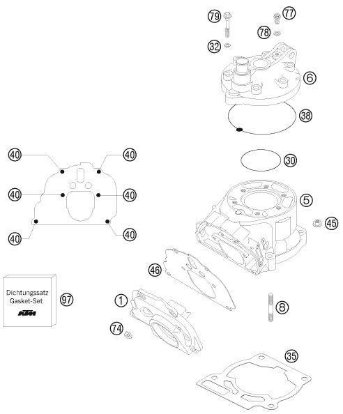 Náhled schématu CYLINDER, CYLINDER HEAD